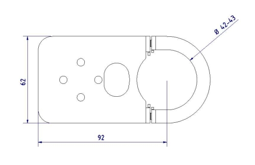 Halter Seitenmarkierungsleuchte MAN für Rohr Montage 42-43 mm
